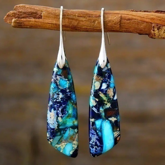 Jewelry - Women’s Retro Bohemian Geometric Resin Dangle Earrings - NWT